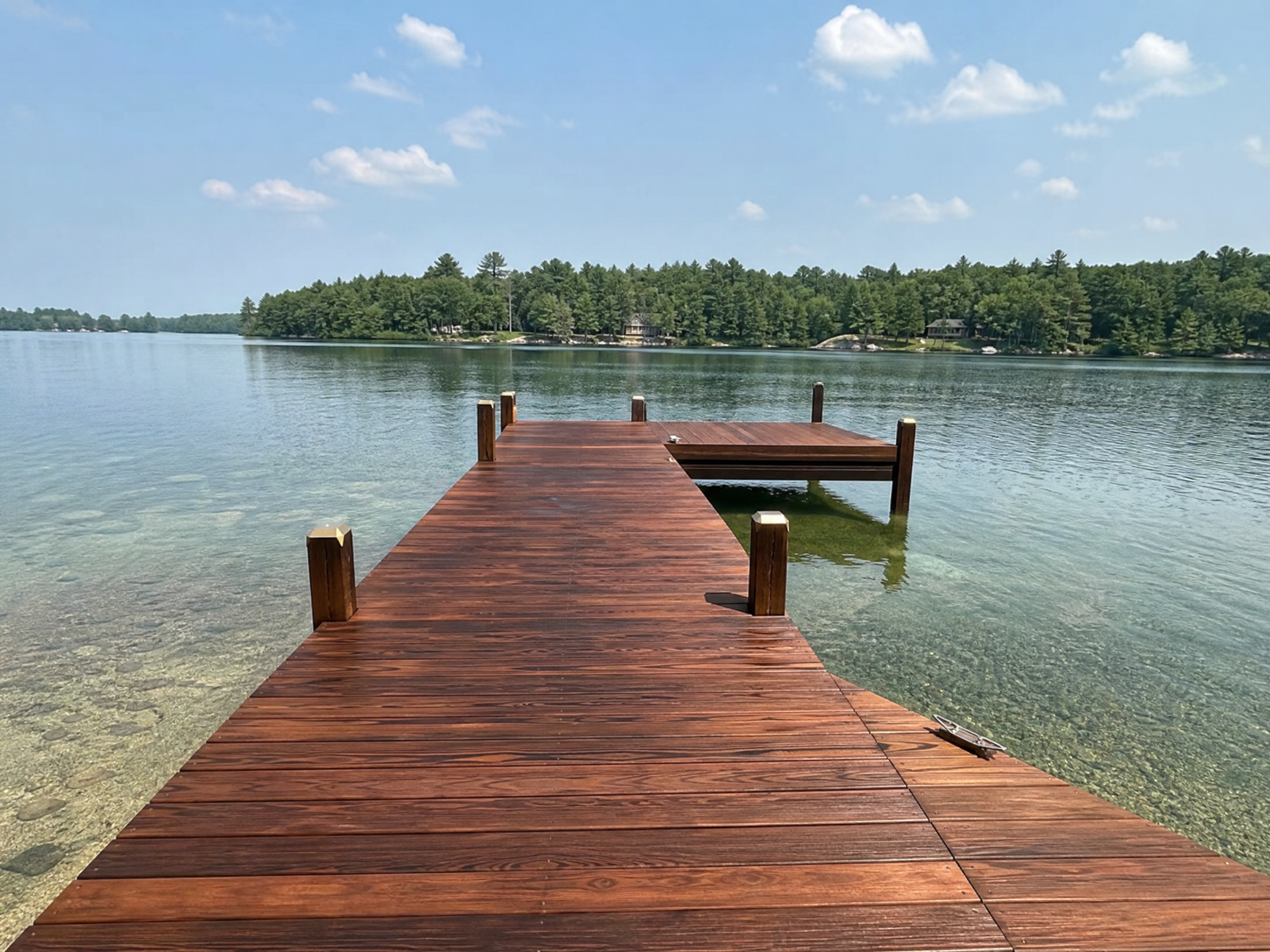 Dock staining marine Walled Lake MI