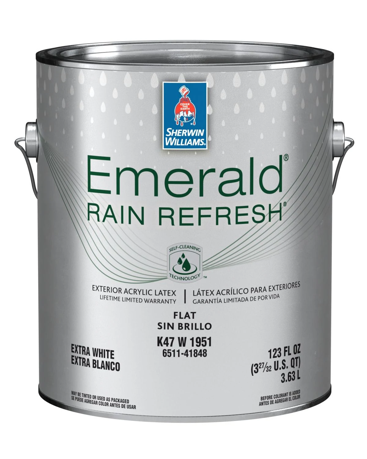 Sherwin-Williams Emerald Rain Refresh exterior paint gallon