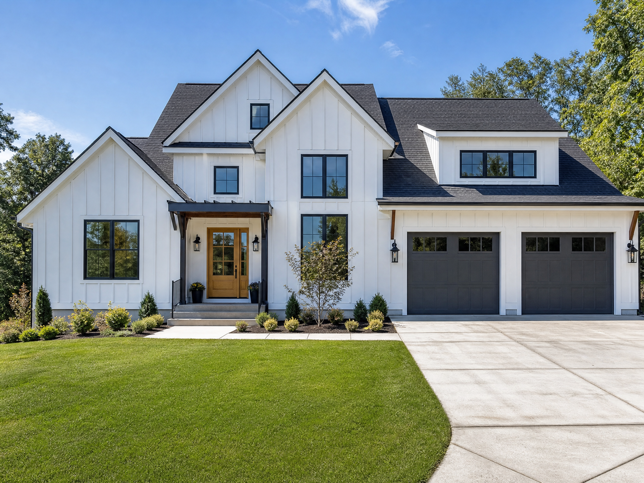 Exterior painting modern farmhouse Novi MI