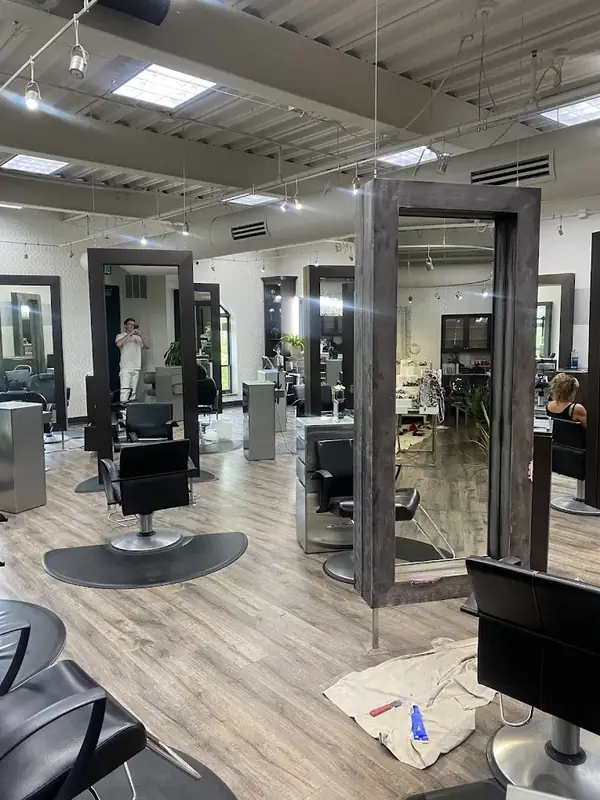 Commercial salon interior painting project