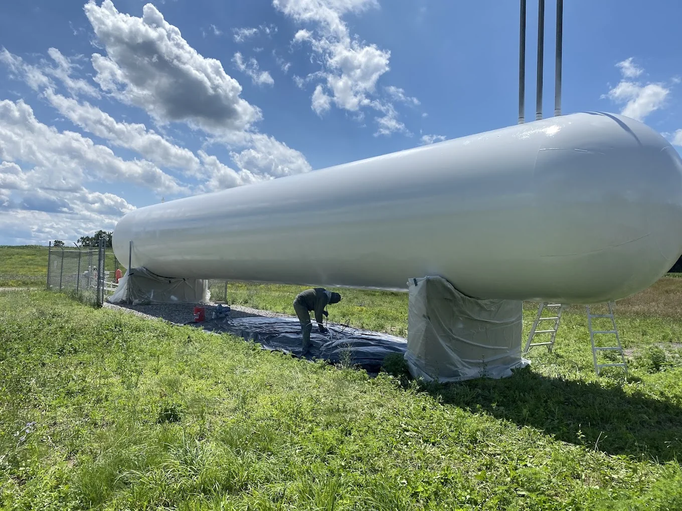 Industrial storage tank coating project