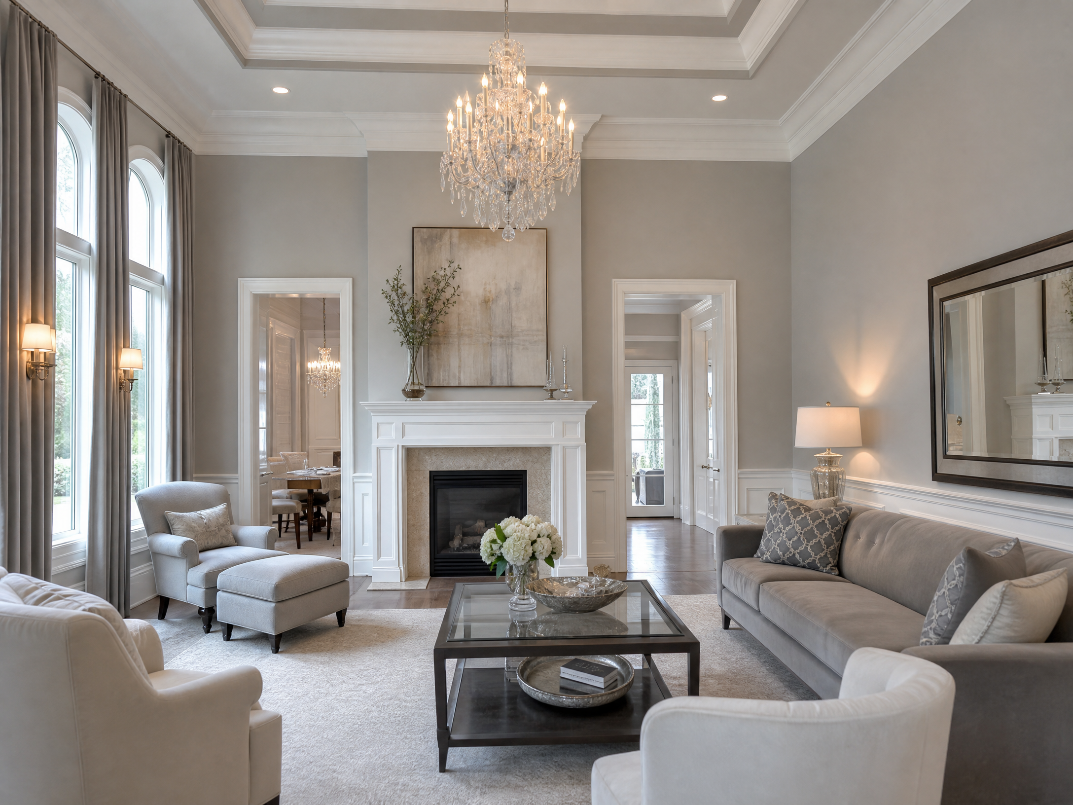 Interior painting estate home Bloomfield Hills MI
