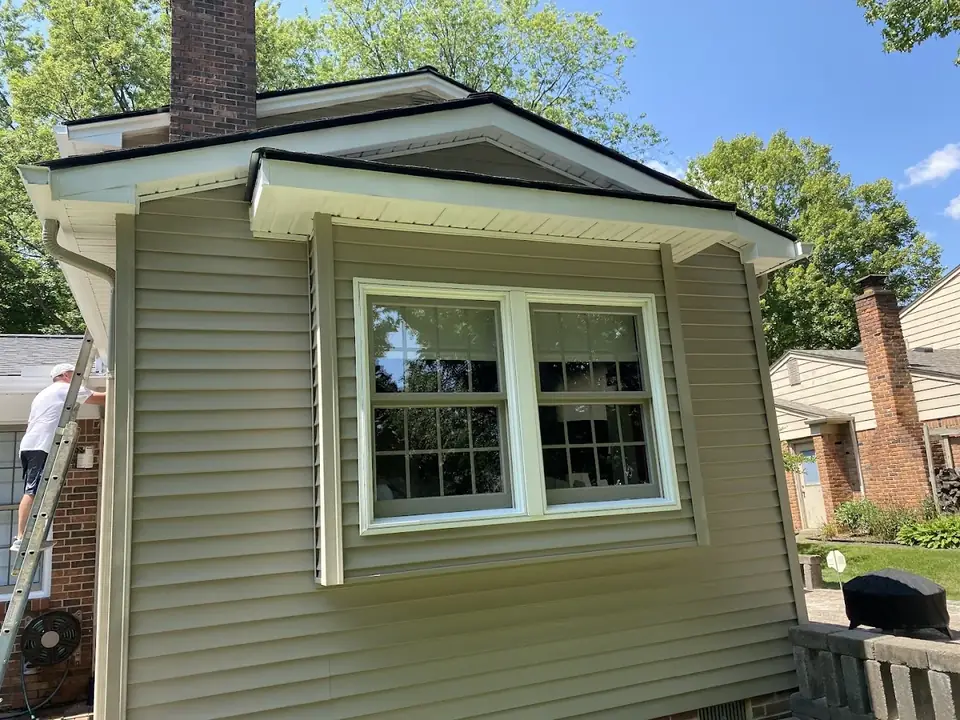 Residential exterior siding and trim painting project