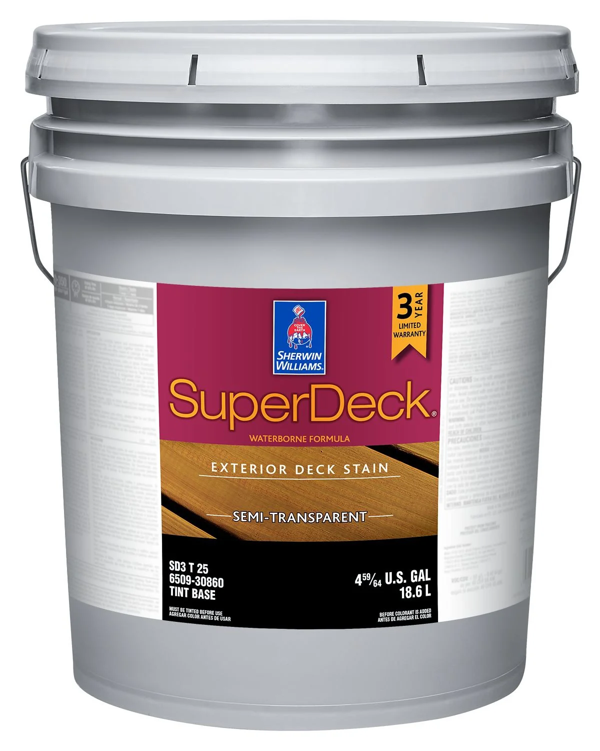 SuperDeck Exterior Waterborne Semi-Transparent Stain bucket